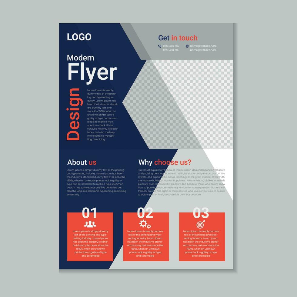 Corporate business flyer layout, Flyer cover design, Annual report, Corporate presentation, Digital marketing flyer, Business brochure template design with mockup vector