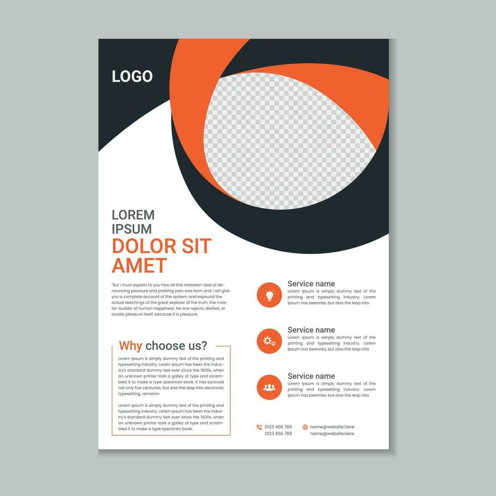 Corporate business flyer layout, Flyer cover design, Annual report, Corporate presentation, Digital marketing flyer, Business brochure template design with mockup vector