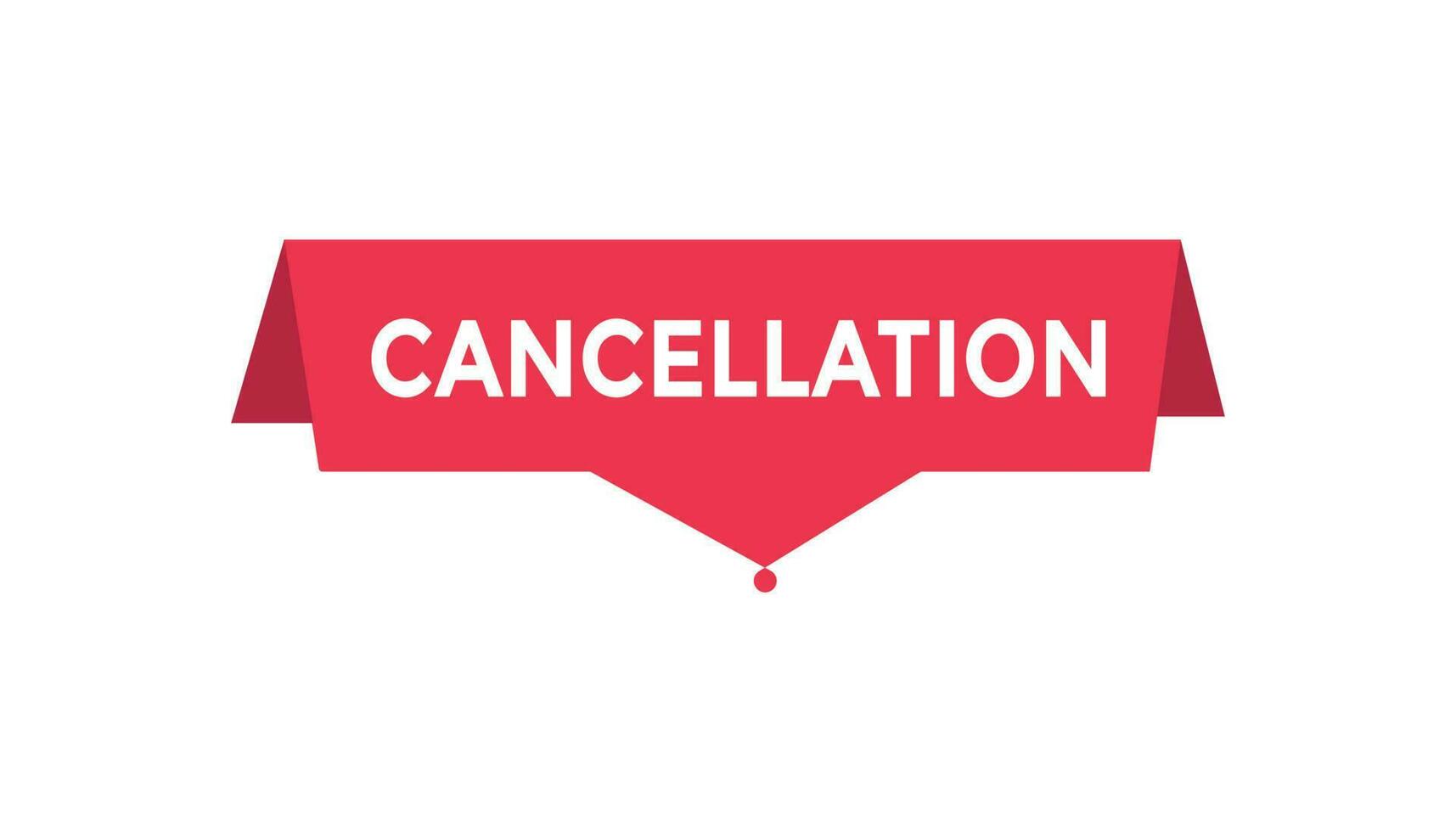 Cancellation  button web banner templates. Vector Illustration