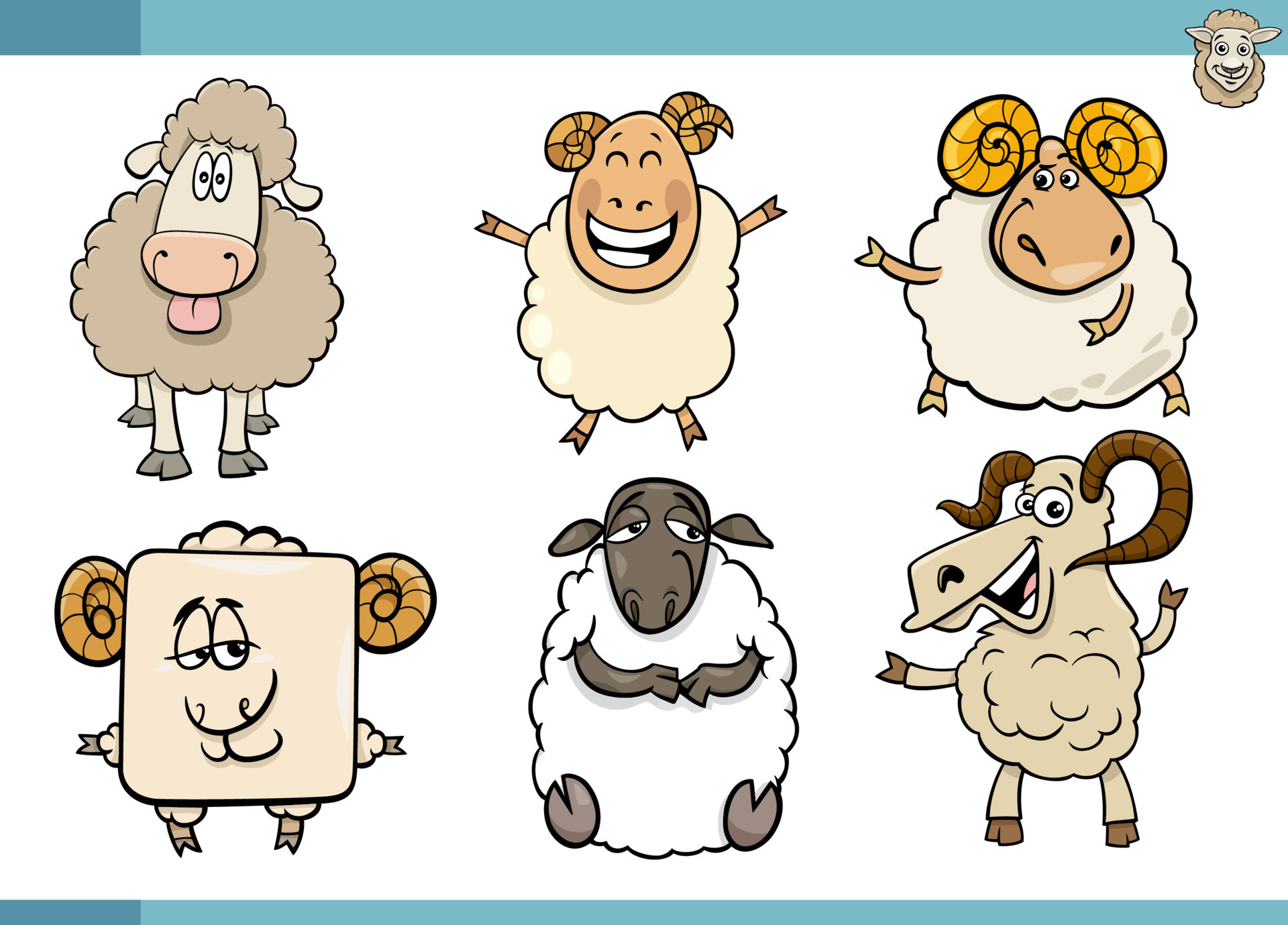 Cartoon Sheep Farm Animals Comic Characters Set 23849812 Vector Art At Vecteezy Cartoon Sheep Farm Animals Comic Characters Set 23849812 Vector Art At Vecteezy