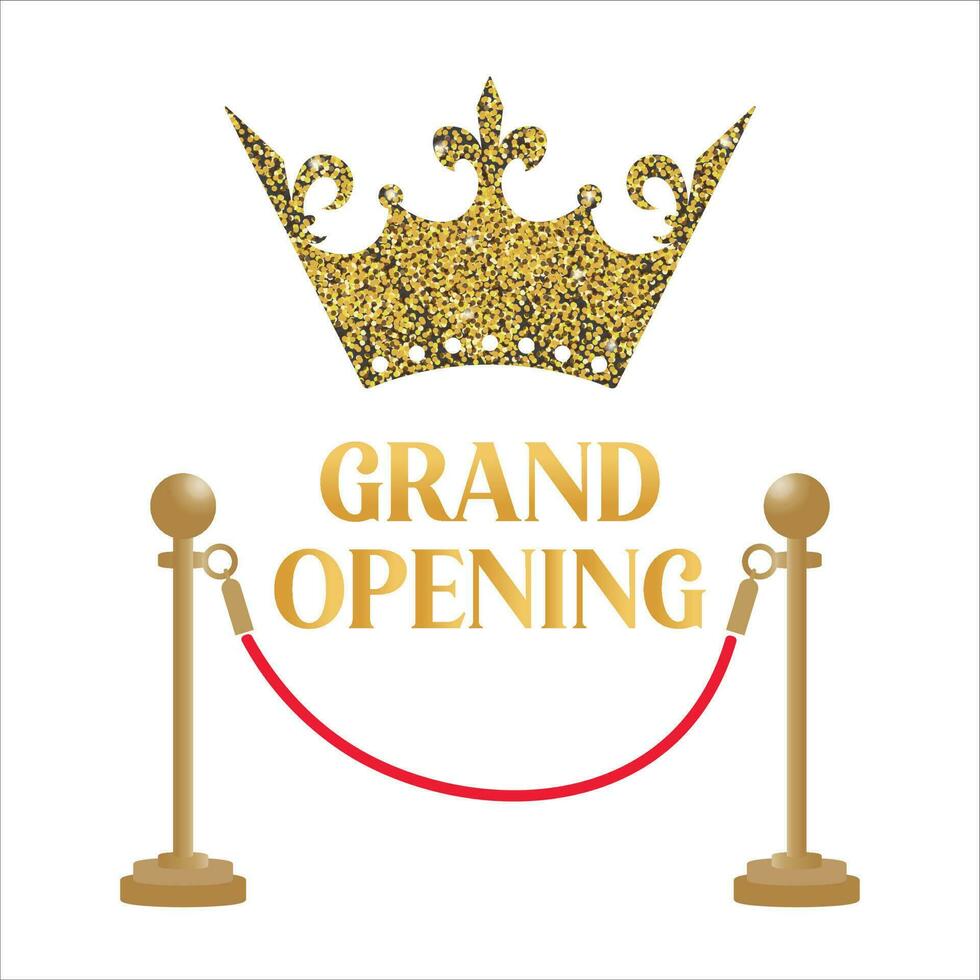 Grand opening, crown icon, vector, illustration, symbol vector