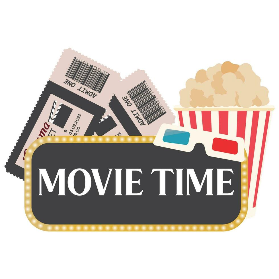 Movie time 10 EPS icon, vector, illustration, symbol vector