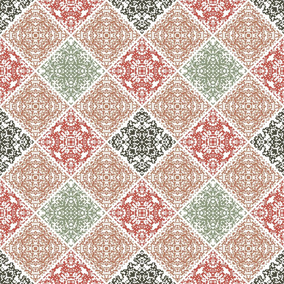 Islamic Decorative background made of small squares. The rich decoration of abstract patterns for construction of fabric or paper. vector