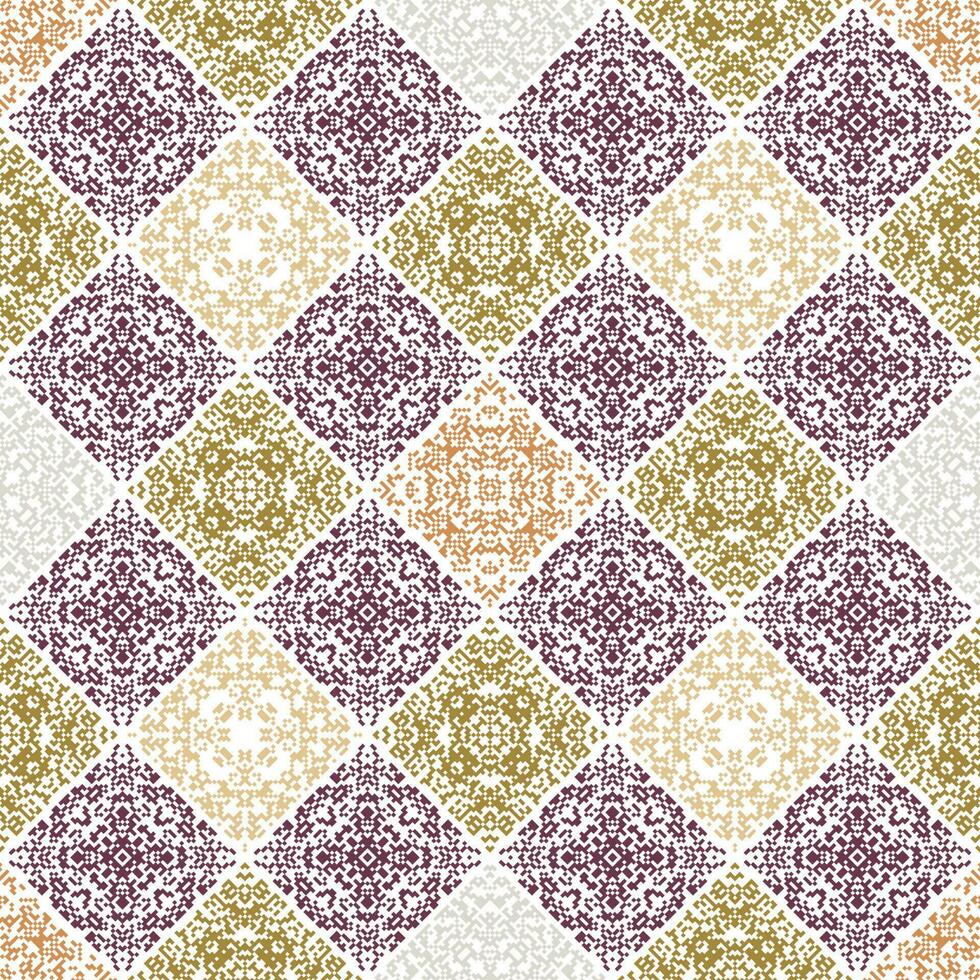 Islamic Decorative background made of small squares. The rich decoration of abstract patterns for construction of fabric or paper. vector