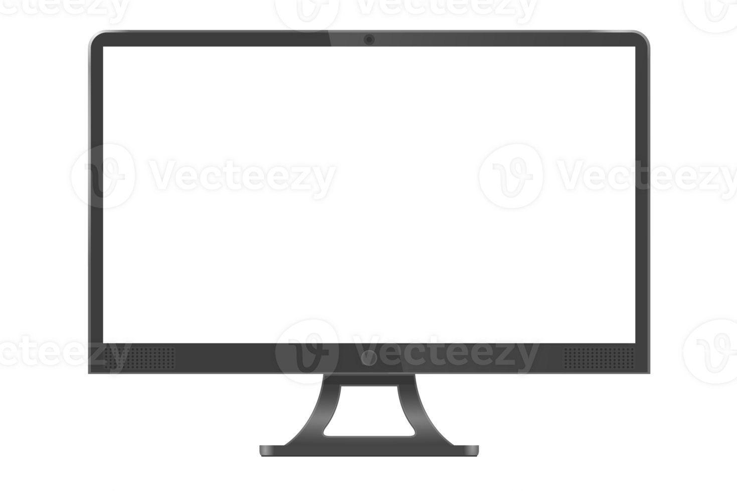 Realistic blank computer screen png