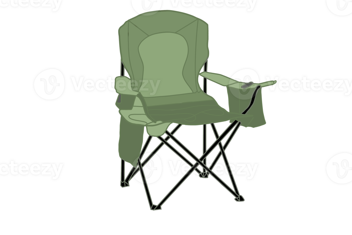 när du gå till camping eller koppla av i de utomhus, en camping stol är annan nödvändighet för bärbarhet till vara Begagnade på semester detta är en grön camping stol. png