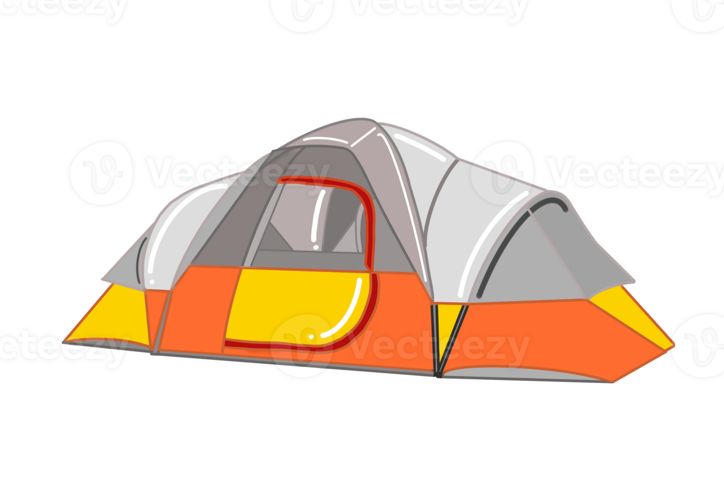 If you are thinking of going camping, the first thing you need to think about is a tent for overnight stay.  This is a tent drawing for decorate about camping project. png
