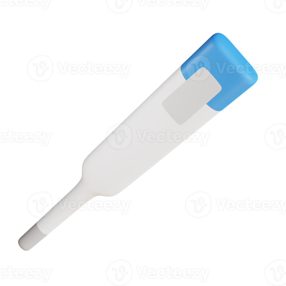 3d icon thermometer  isolated on transparent background png
