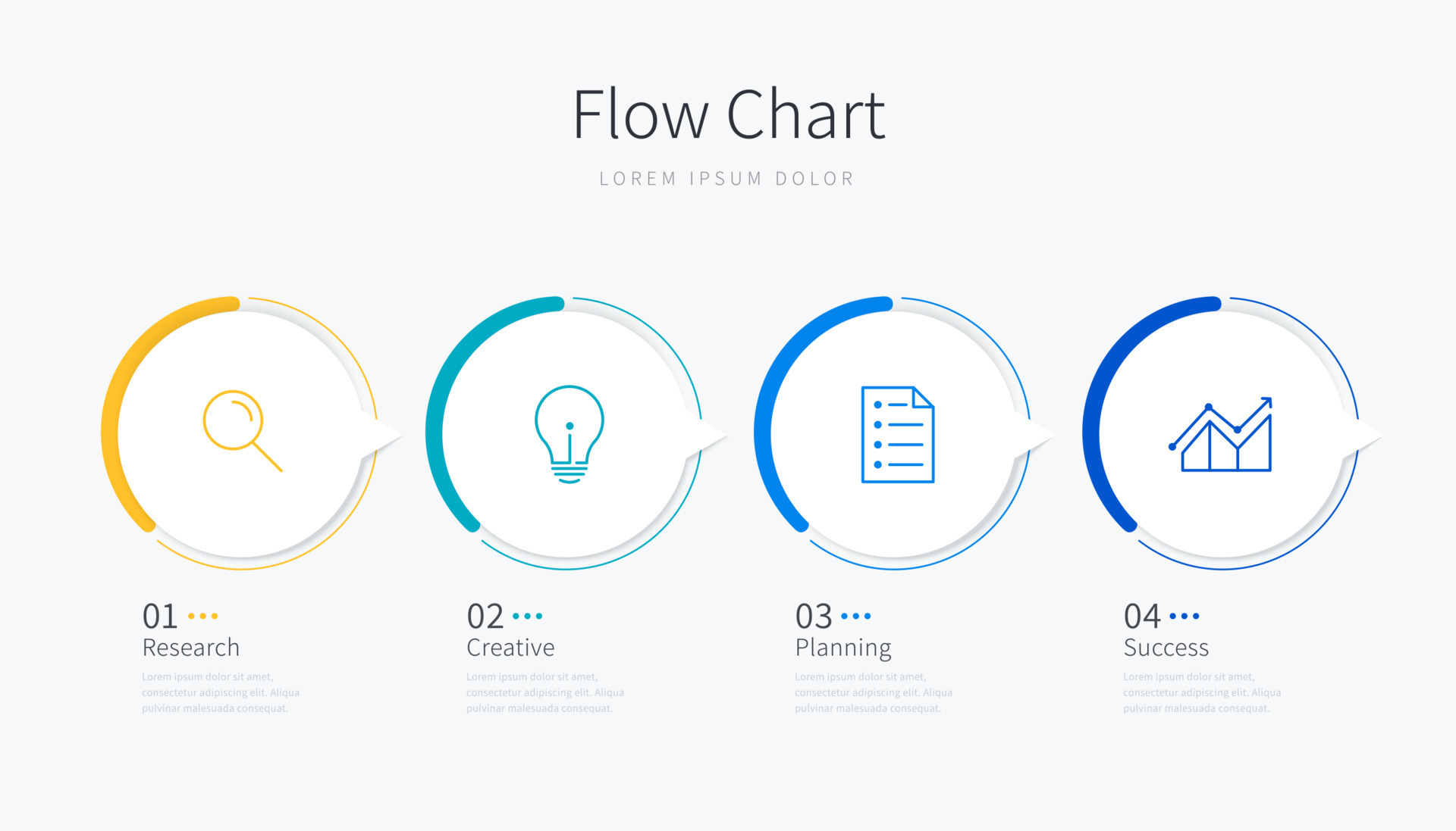Flow chart infographic template with design elements and icons 23850495 ...