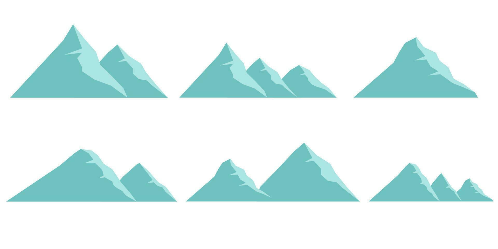 conjunto ilustración de montaña plano vector