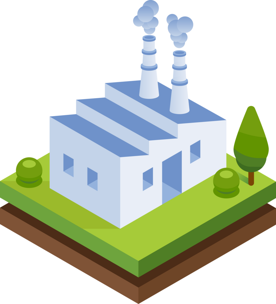 Factories isometric illustration png