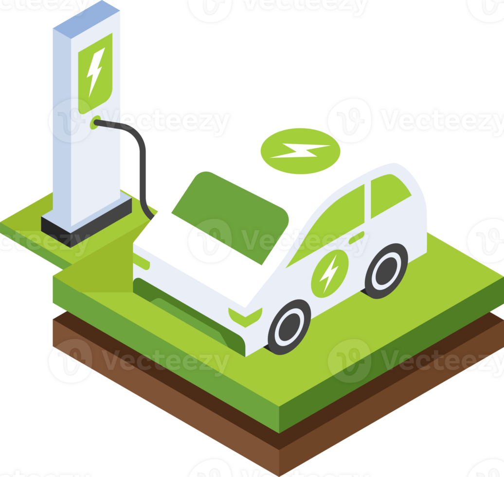 Electric vehicle illustration png