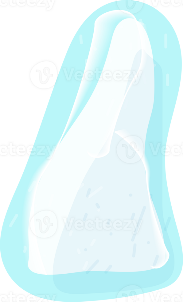 Crystal. Curative Transparent Healing Quartz. Blue Gradient Clear Bright Gem. Magic Stone png