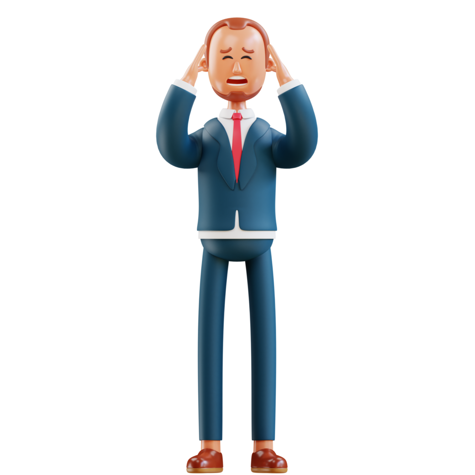 businessman confused pose png