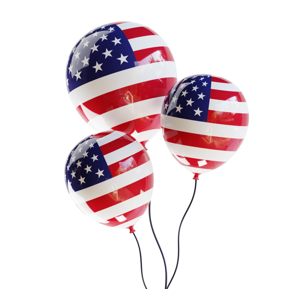 amerikan flagga ballonger 4:e av juli png