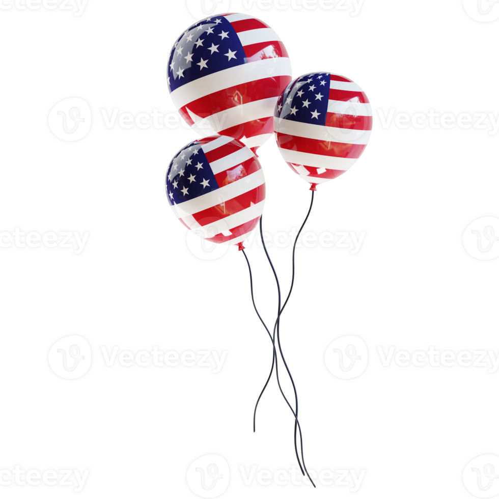 american flag balloons 23850980 PNG