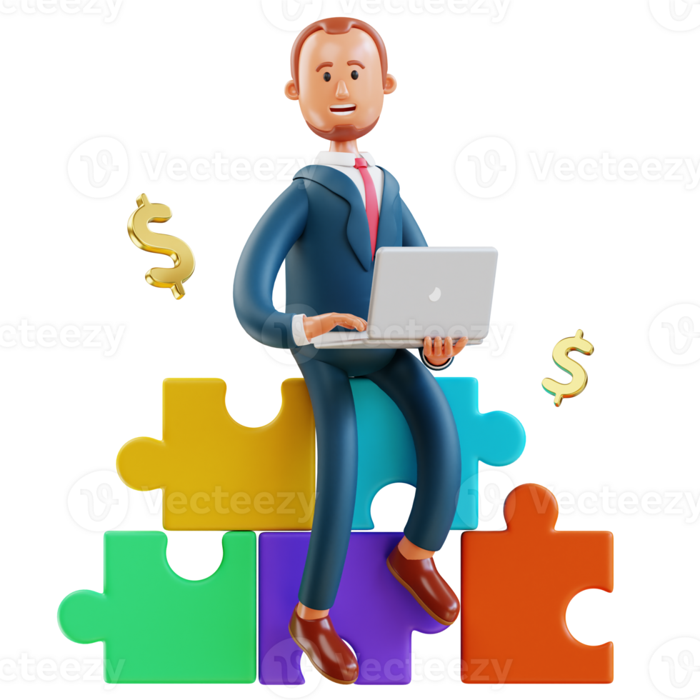 businessman with puzzle png