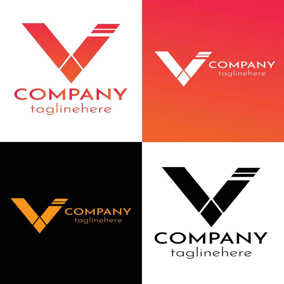 V letter logo and symbol vector template Premium Vector