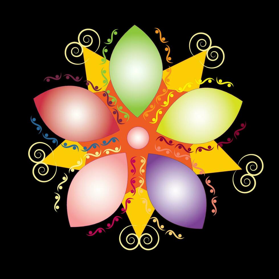 colorful flower vector image