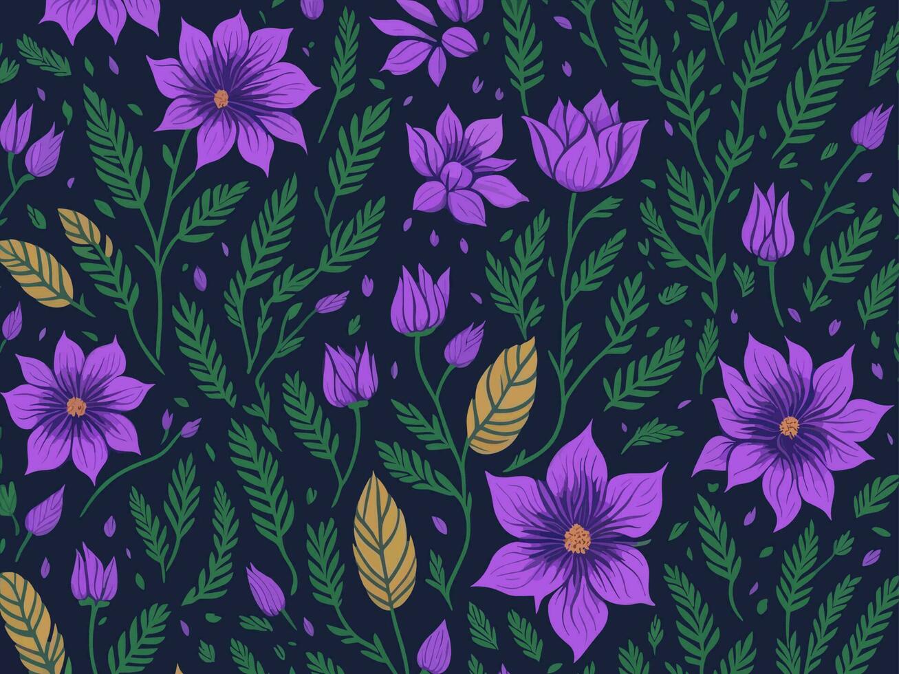 Flower pattern design vector illustration. Beautiful elegant floral pattern art for print, wallpaper, decoration.