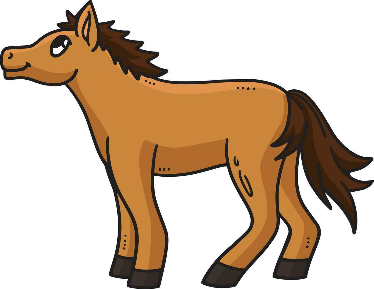 Foal Cartoon Colored Clipart Illustration vector