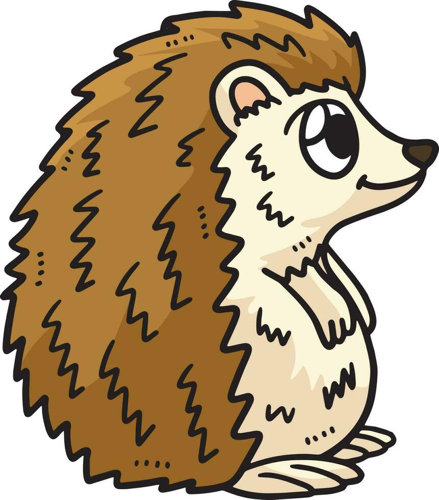 Hoglet Cartoon Colored Clipart Illustration vector