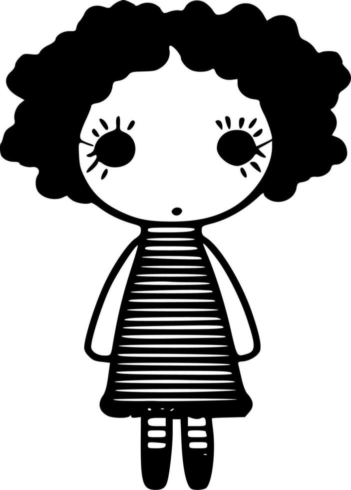 Doll - High Quality Vector Logo - Vector illustration ideal for T-shirt graphic