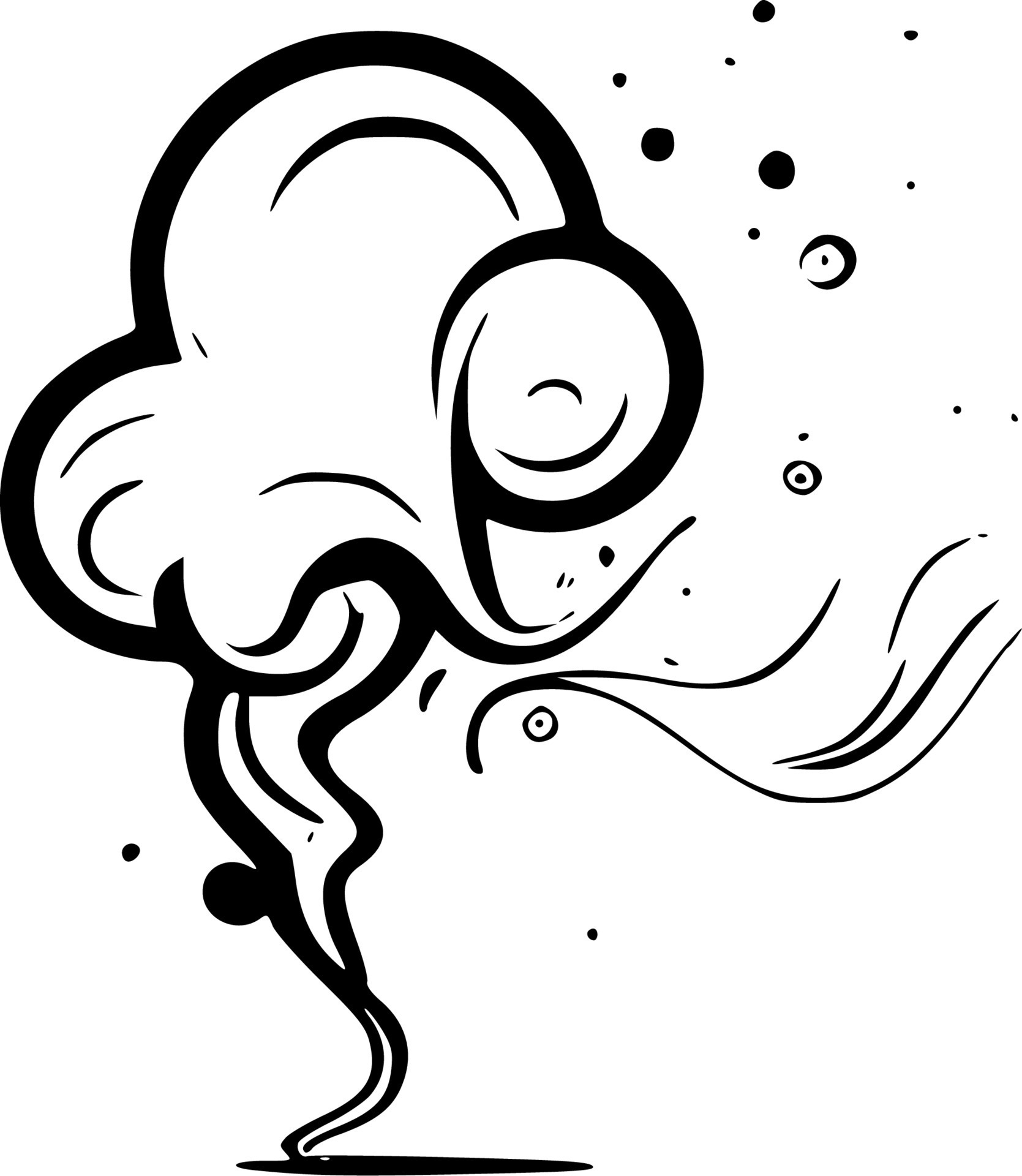 Smoke, Minimalist and Simple Silhouette - Vector illustration 23851704