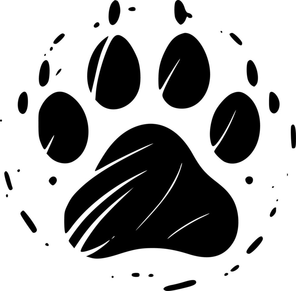 Paw, Minimalist and Simple Silhouette - Vector illustration