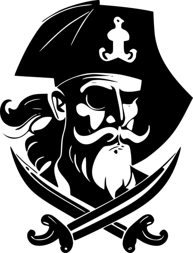 Pirate, Minimalist and Simple Silhouette - Vector illustration