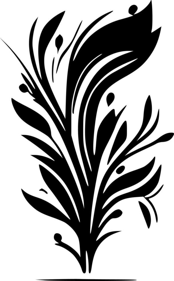 Flourish - Black and White Isolated Icon - Vector illustration