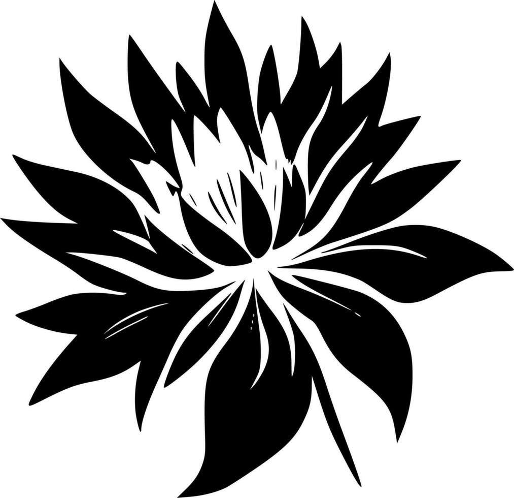 flor, minimalista y sencillo silueta - vector ilustración