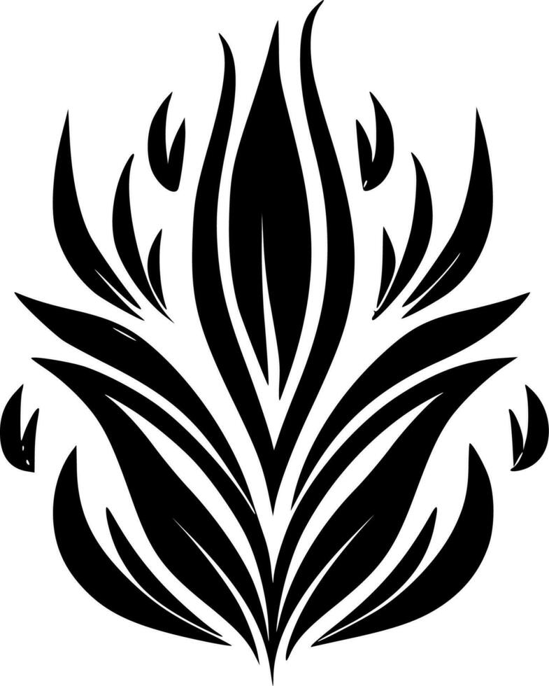 Flourish, Black and White Vector illustration