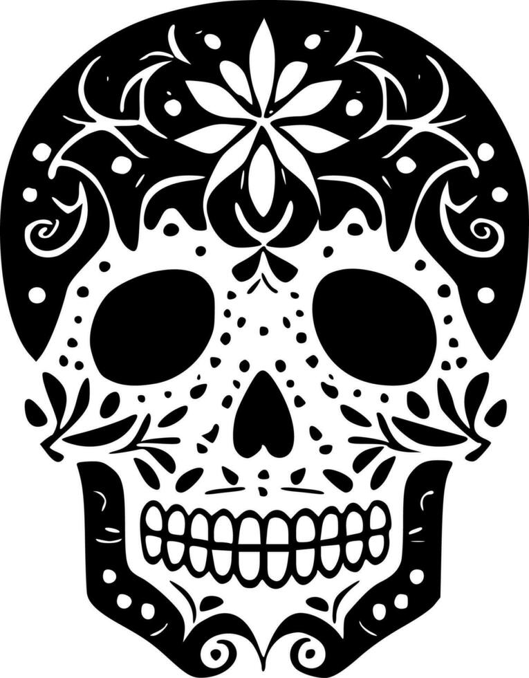 Sugar Skull - High Quality Vector Logo - Vector illustration ideal for T-shirt graphic