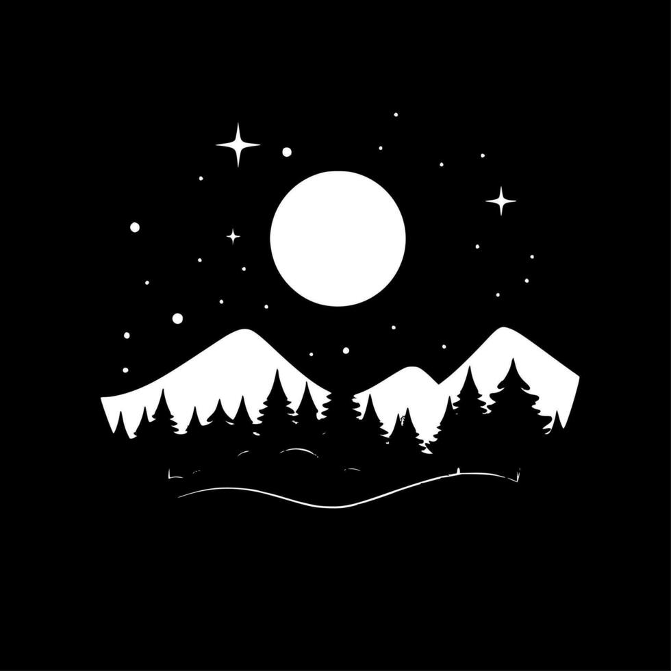 Night Sky - High Quality Vector Logo - Vector illustration ideal for T-shirt graphic