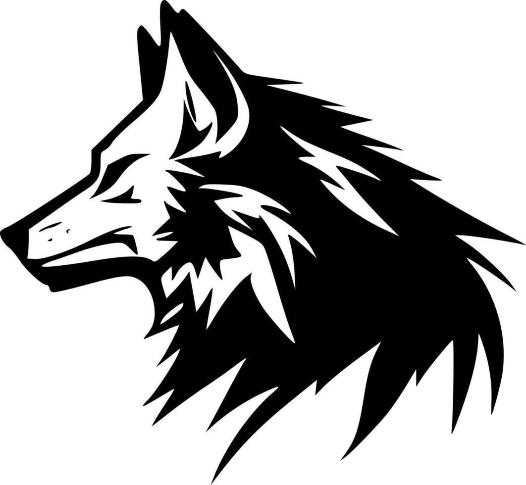 lobo, minimalista y sencillo silueta - vector ilustración