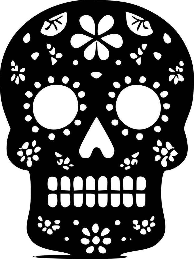 Sugar Skull - Minimalist and Flat Logo - Vector illustration