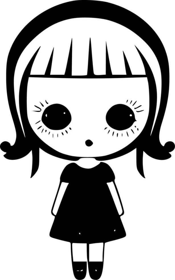 Doll, Minimalist and Simple Silhouette - Vector illustration