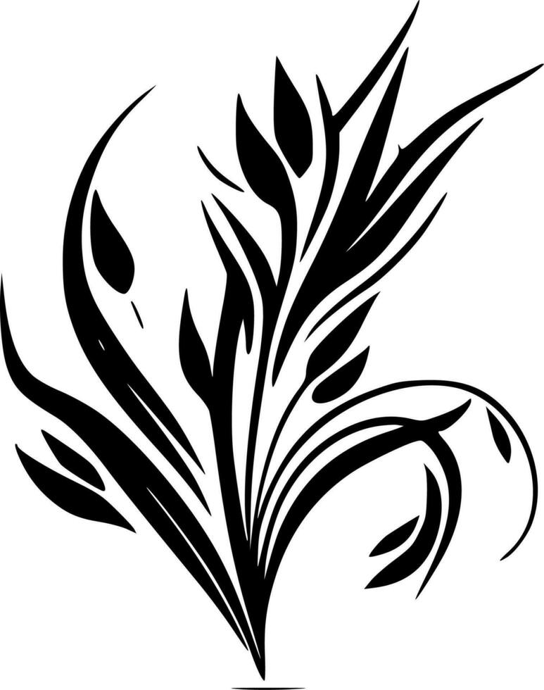 Flourish, Black and White Vector illustration