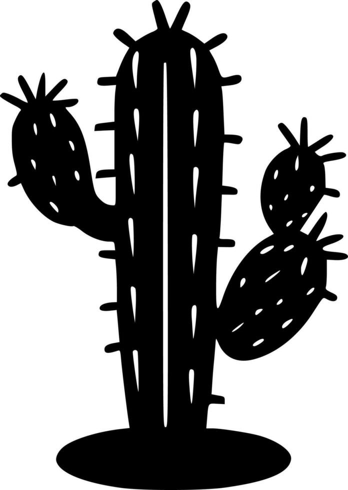 Cactus, Minimalist and Simple Silhouette - Vector illustration