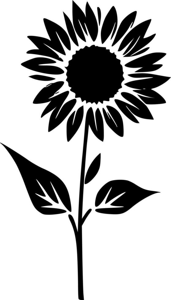 girasol - minimalista y plano logo - vector ilustración