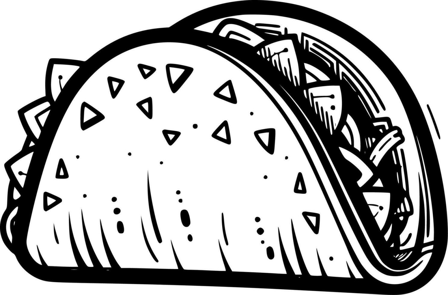 Taco - Minimalist and Flat Logo - Vector illustration