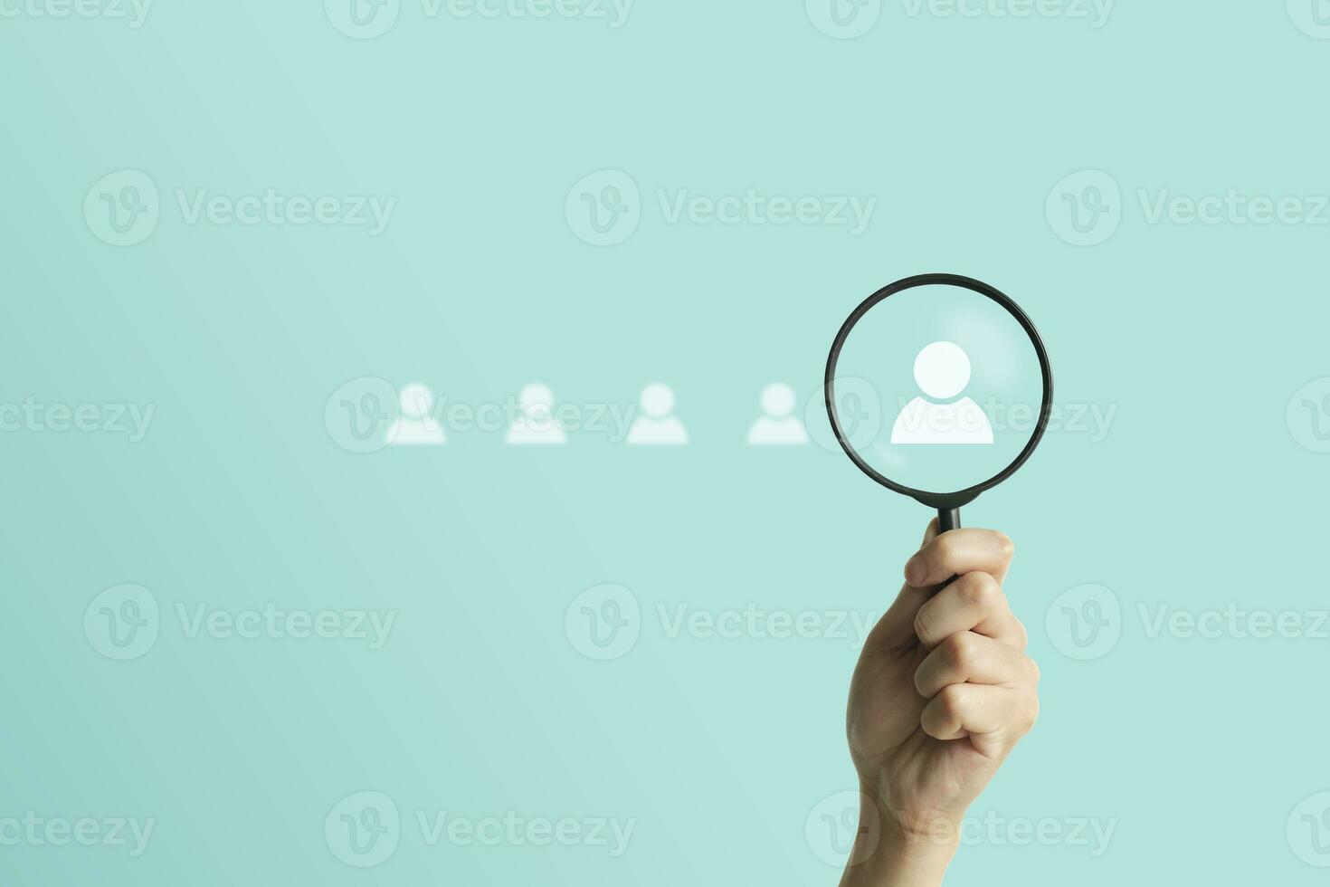 Human Resources HR management Recruitment Employment Headhunting Concept. The process of selecting people to join the work of the HR. photo