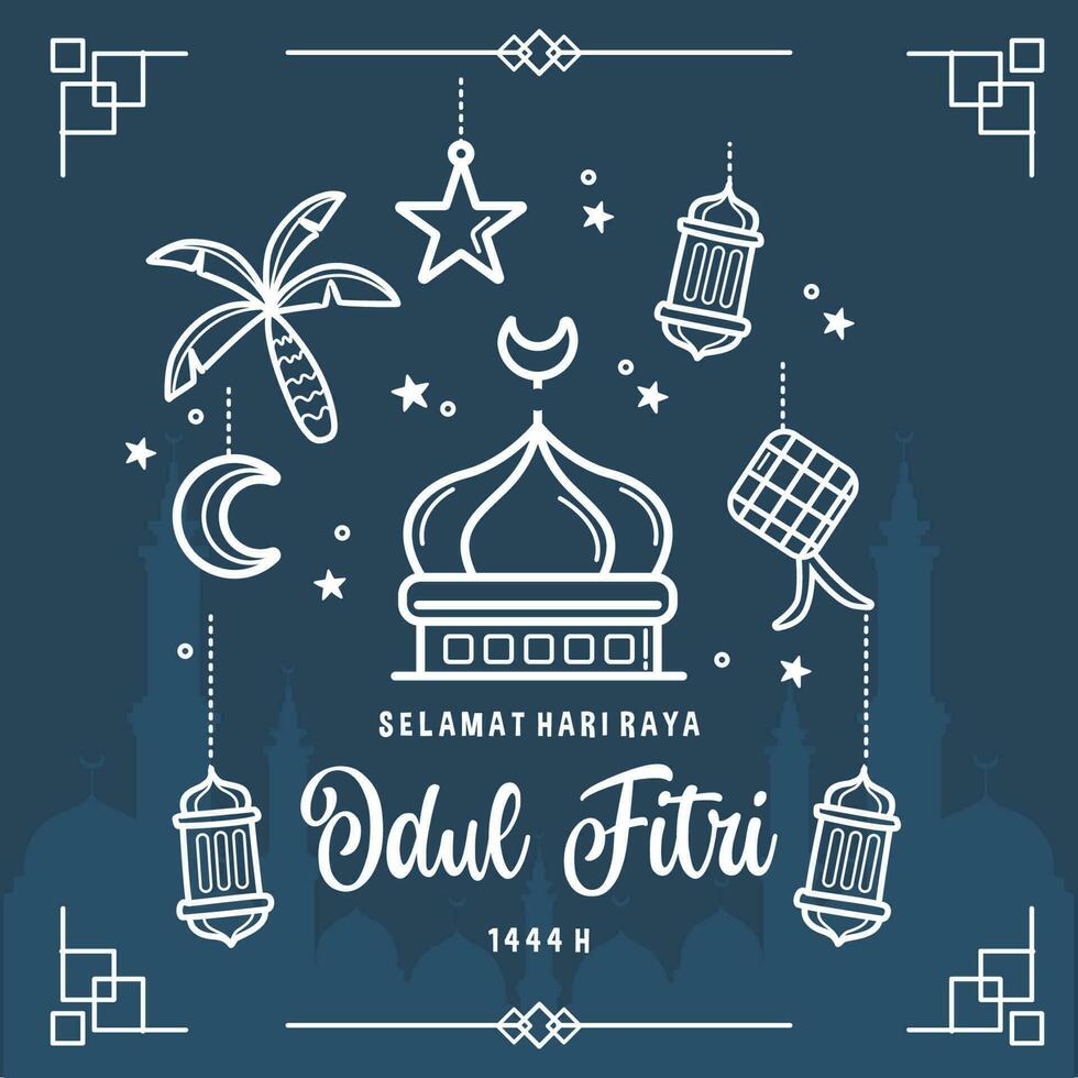 eid al-fitr vector antecedentes. islámico ilustración para fiesta antecedentes. ajuste para bandera, fondo, saludo tarjeta, cubrir. vector eps 10