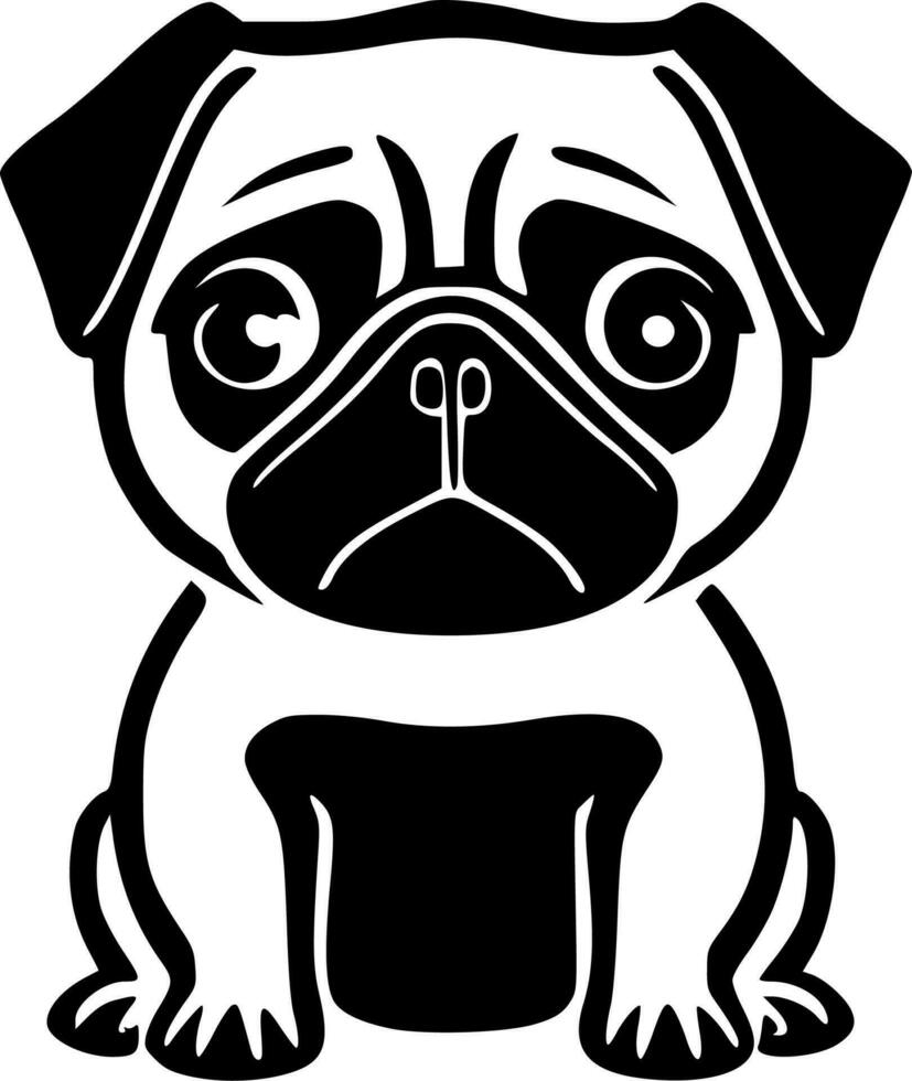 Pug - Minimalist and Flat Logo - Vector illustration