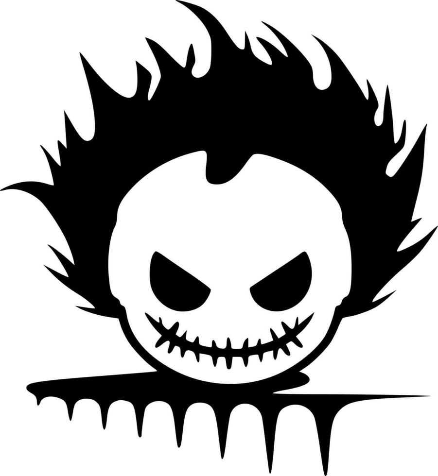 Horror, Black and White Vector illustration