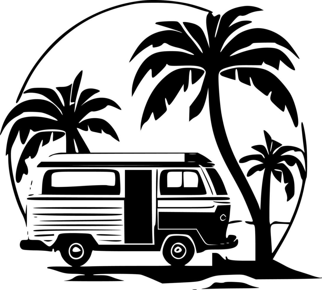 vacaciones - minimalista y plano logo - vector ilustración