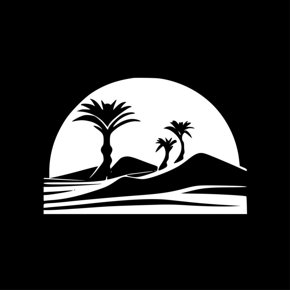 Desierto - minimalista y plano logo - vector ilustración