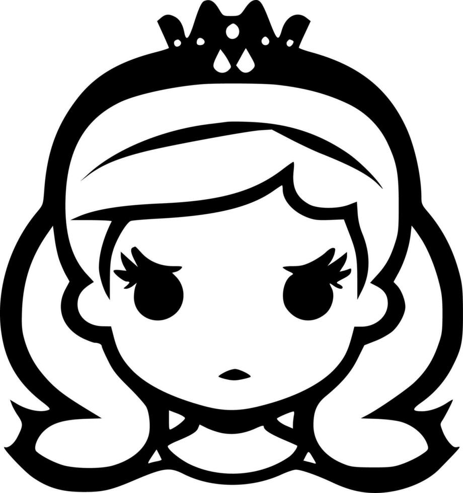 princesa - alto calidad vector logo - vector ilustración ideal para camiseta gráfico