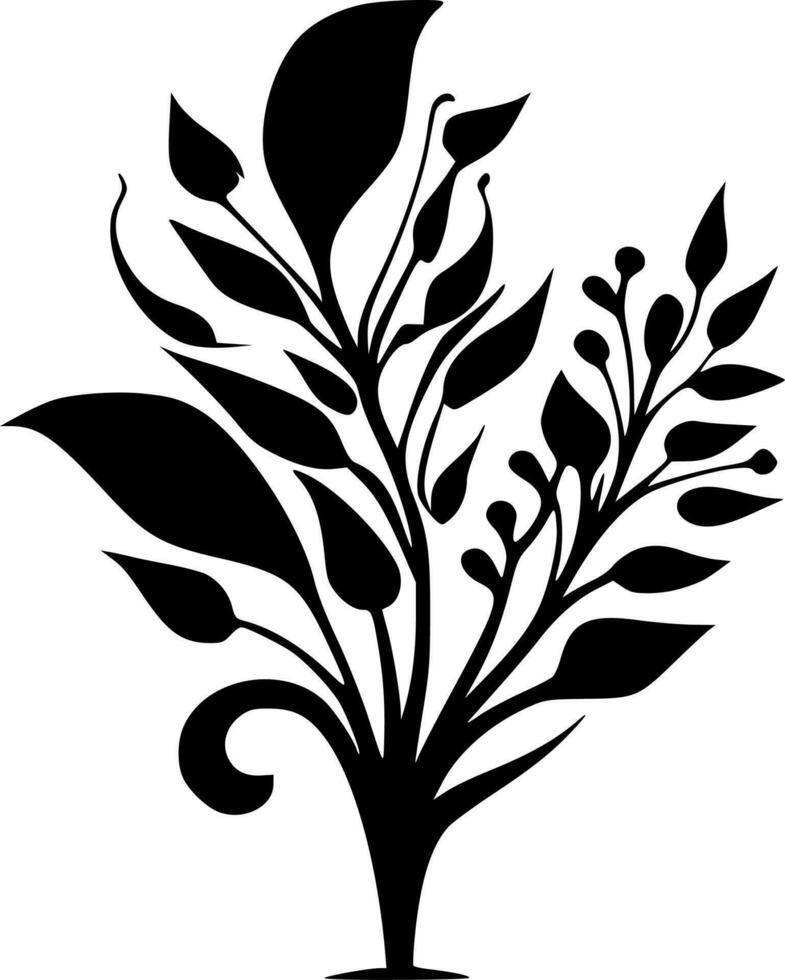 Flourish, Black and White Vector illustration